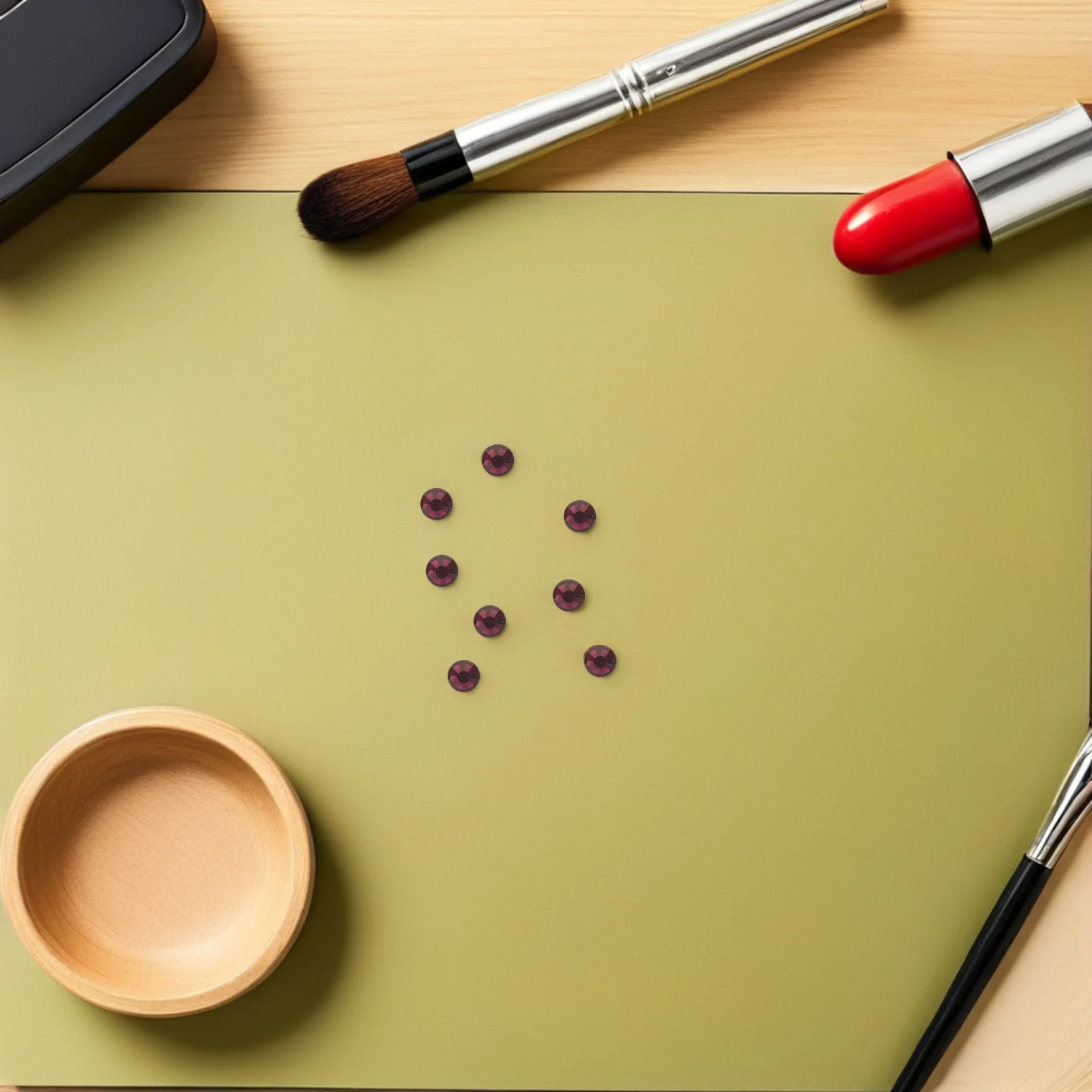 Zestaw 1440 szt. głęboko fioletowych cyrkonii do paznokci, 2,8 mm, płaskie kamienie, błyszczące ozdoby, zestaw do samodzielnego zdobienia paznokci w salonie i w domu.