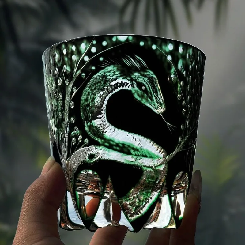 Crystal glass wine glass, advanced handmade personality, gift cup for the Year of the Snake