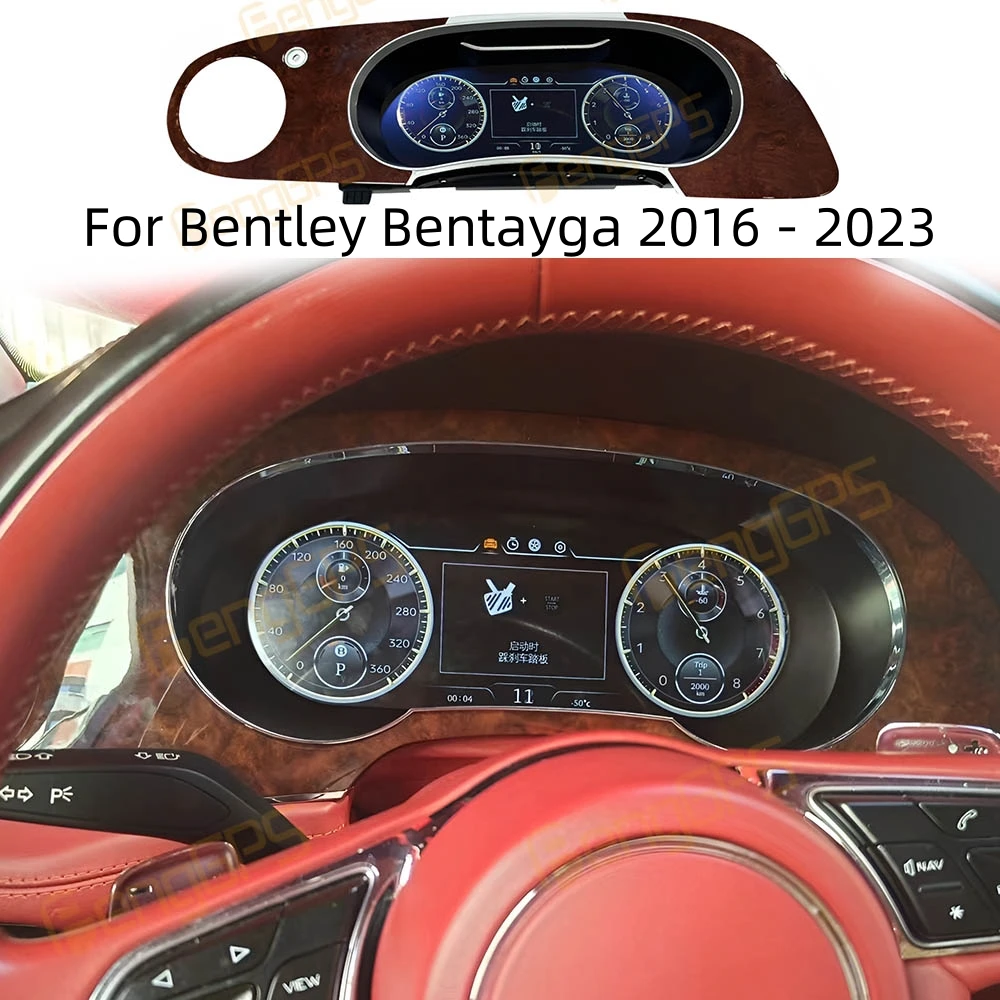 

Для Bentley Bentayga 2016-2023 Автомобильный ЖК-плеер на приборной панели, цифровой кластер, виртуальный кабинет, инструмент, спидометр, экран головной блоки