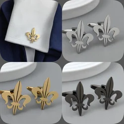 Silver retro baroque hollow gold-plated cufflinks, black French shirt cuff accessories, matching with men's suits