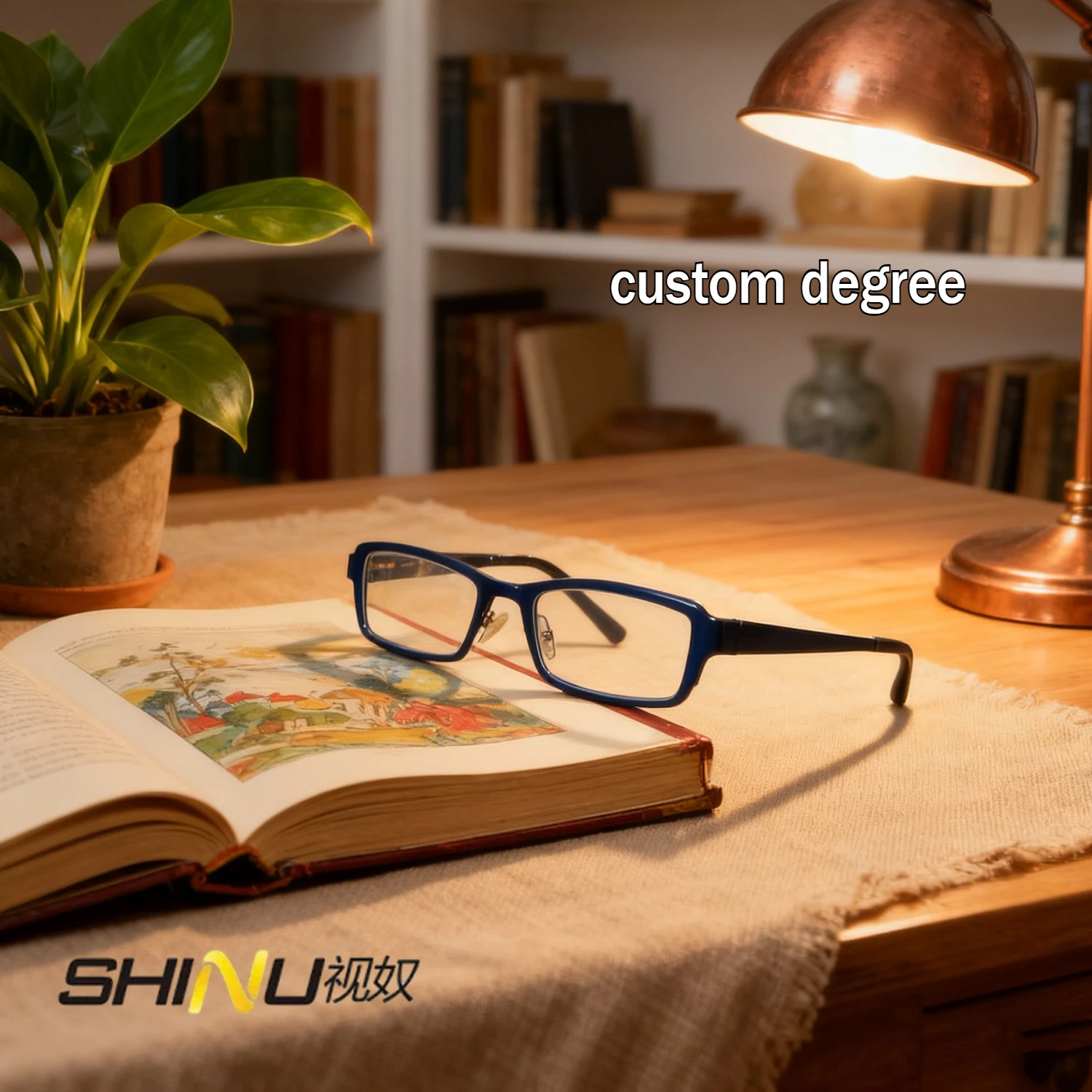 Blue Light Glasses Aluminum Glasses Frame 1.61 1.67 Index Resin Lenses reading glasses men women +2.0 +5.0 +6.0 custom degree