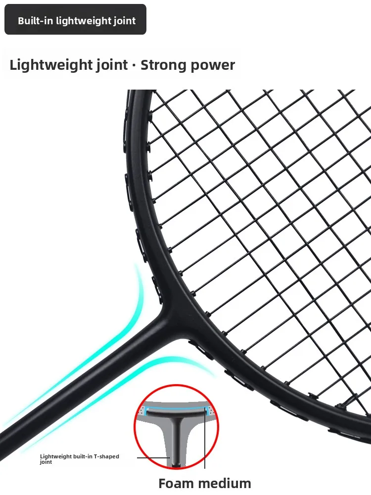  Lightweight All Carbon Fiber Badminton Racket Training Bat Professional Small Frame Sweet Zone Racket with Bag And Grip