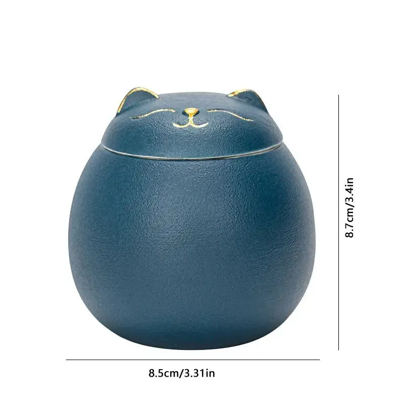 1pcTea Storage Jar, Lucky Cat Tea Can,, Cute Tea Jar, Tea Storage Box, Kitchen Tools, Kitchen Accessories, Tea Accessories