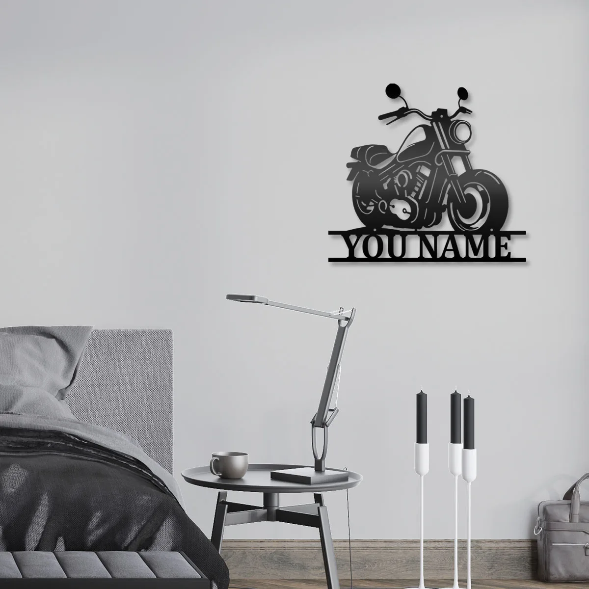 

1pc cool motorcycle Custom Name Metal Wall Signs Iron Wall Plaque For Home Decor Living Room Bedroom