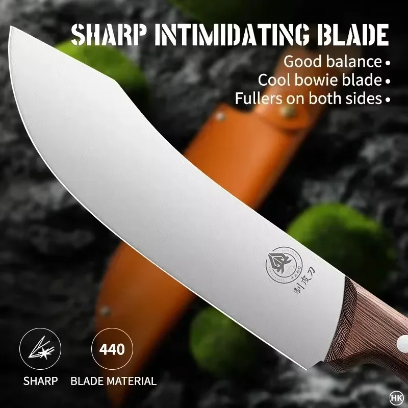 1pc Pig Killing Knife Stainless Steel Meat Cutting Knife, Sharp Slaughter Knife, Boning Knife