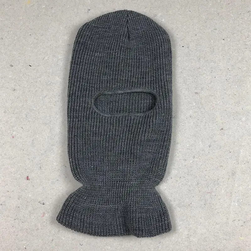 652F Jednokolorowa dzianinowa maska ​​narciarska Maska pełnotwarzowa Kominiarka na wiosnę, jesień i zimę