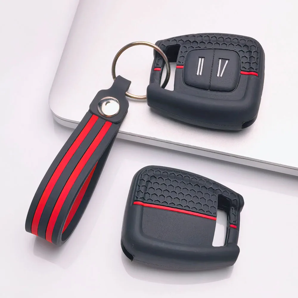 Key Cover for Opel Corsa Astra Adam Cascada Insignia Karl with Keychain Anti-Scratch Shockproof Soft Grip Button Friendly