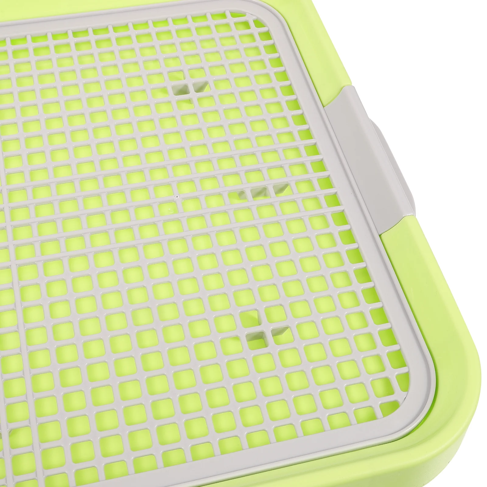 

Anti-Slip Puppy Training Tray 2-Layer Detachable Grid Pet Mesh Bottom Easy Clean Indoor Dog Potty For Home Office Kitchenplastic