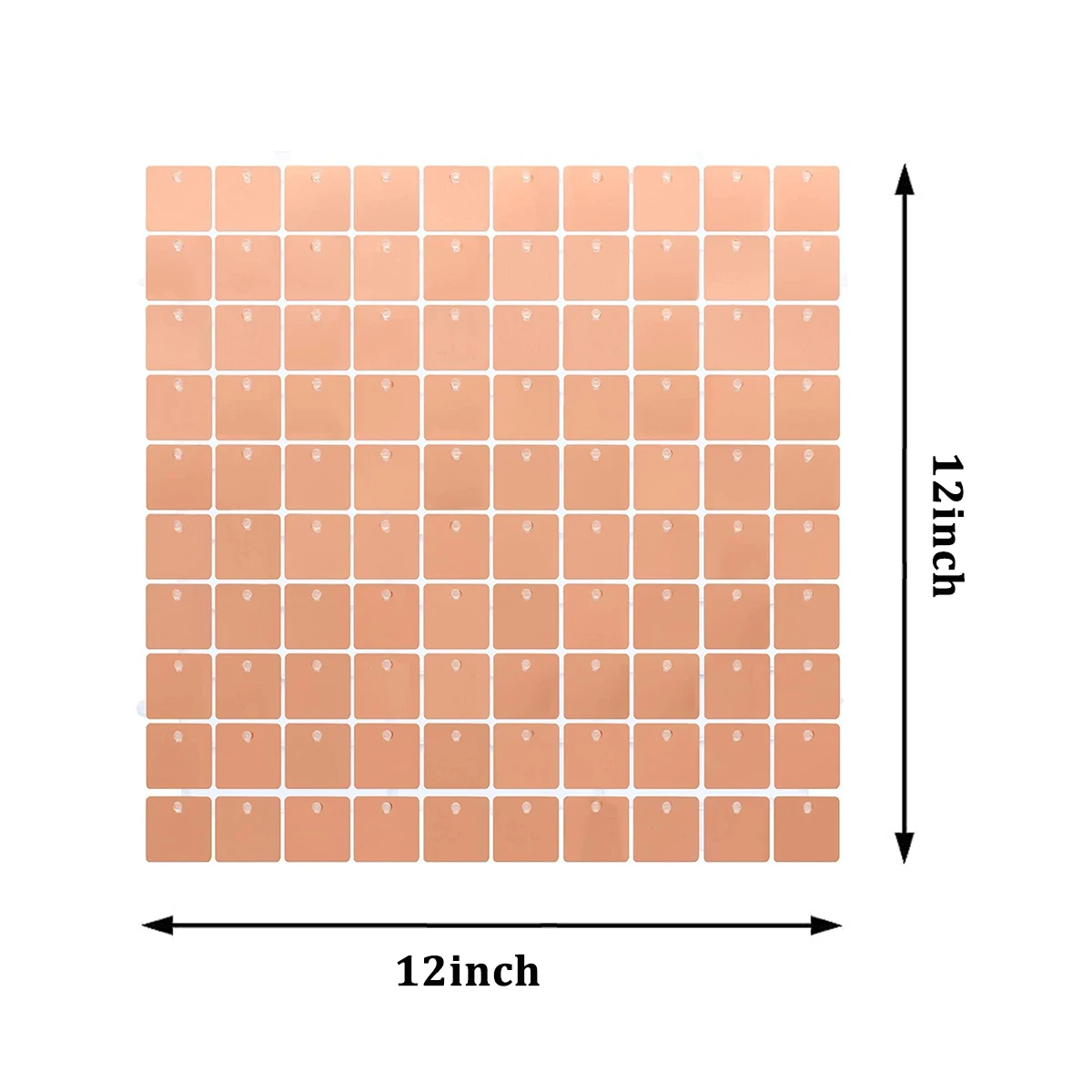 12PCS/Set rose gold Shimmer Wall Backdrop,12inch Square Sequin Panels for Birthday Wedding Baby Shower Party