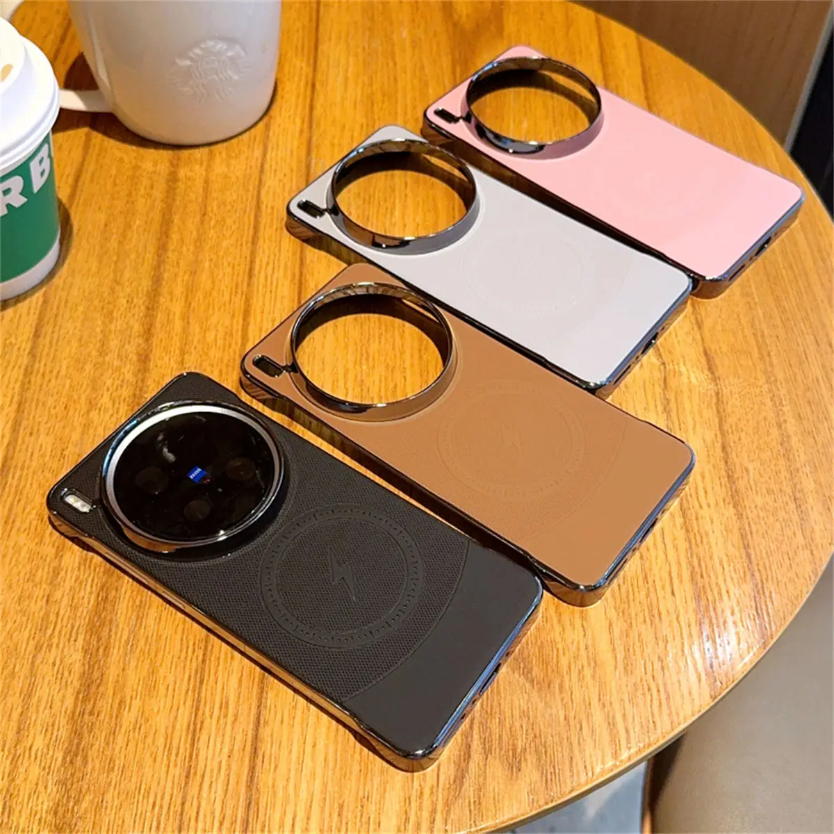 For VIVO X200 Ultra X200 Pro Mini Case New Plain Leather Magnetic Borderless Anti-drop Cover For X200S Wireless Charging Funda #6