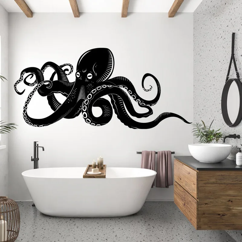 Octopus Wall Decor Tentacles Wall Art, Stickers Bedroom Octopus Wall Vinyl Tentacles Nursery Wall Decals Art 3D43