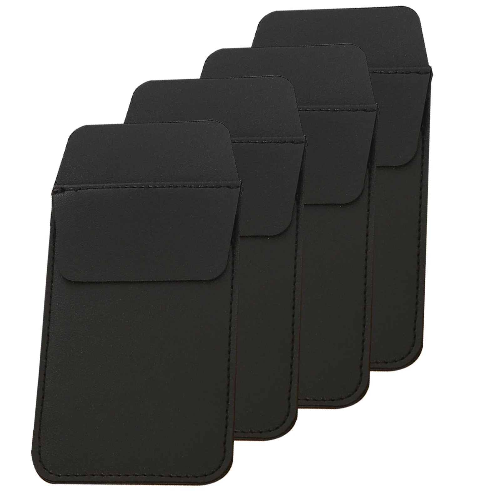 ปากกาดินสอป้องกันกระเป๋าหนัง PU อเนกประสงค์4ชิ้นแขนใช้งานสะดวกทนทานสำหรับเสื้อผู้ชายทนทานกันรั่ว