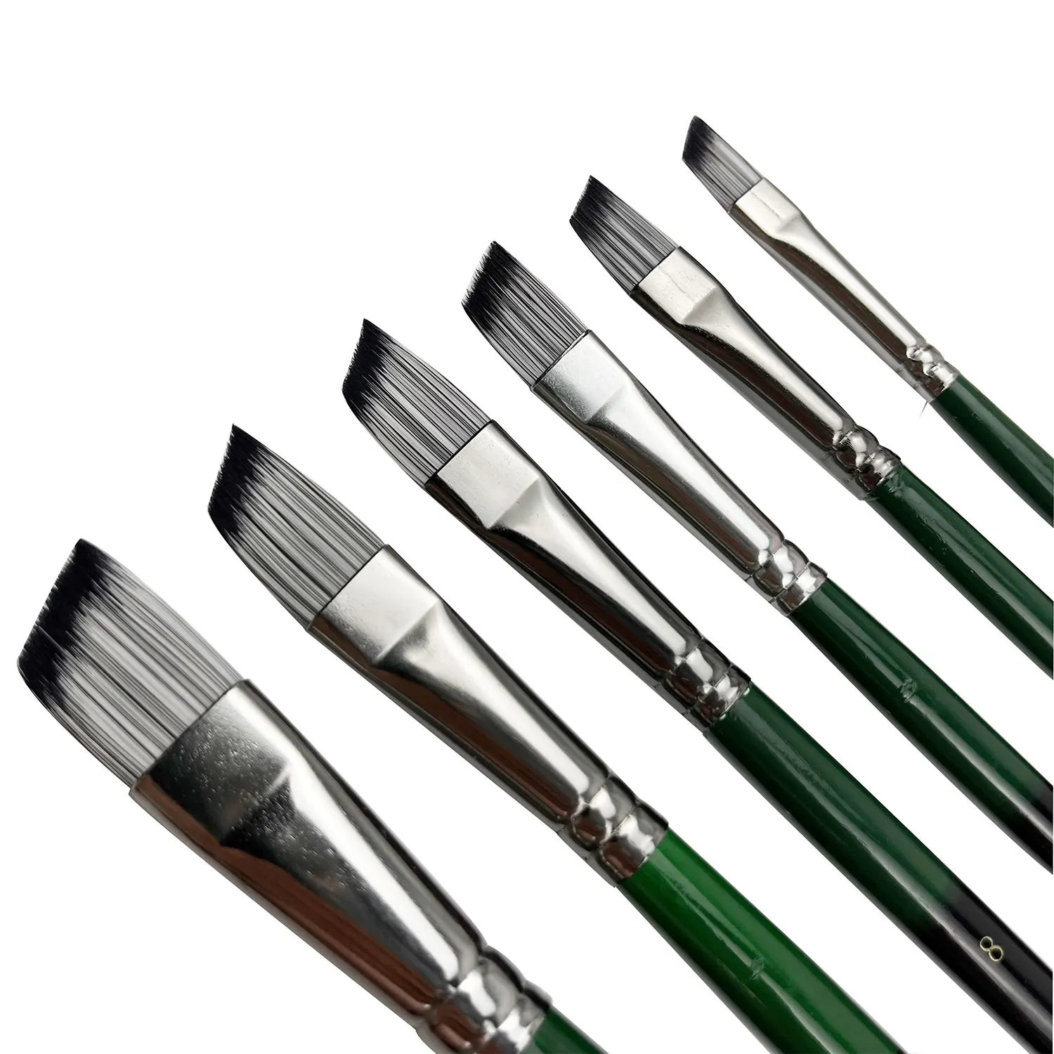 مجموعة فرش طلاء الفنانين الاحترافية من Yutiars - 6/24 قطعة، شعيرات نايلون للألوان المائية والأكريليك والرسم الزيتي والحرف اليدوية وجسم الوجه #2