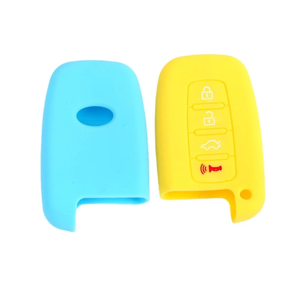 

Подходит для Hyundai Sonata Smart 4-кнопочный силиконовый чехол для ключей, мягкая резиновая сумка для ключей, чехол для автомобильного пульта дистанционного управления
