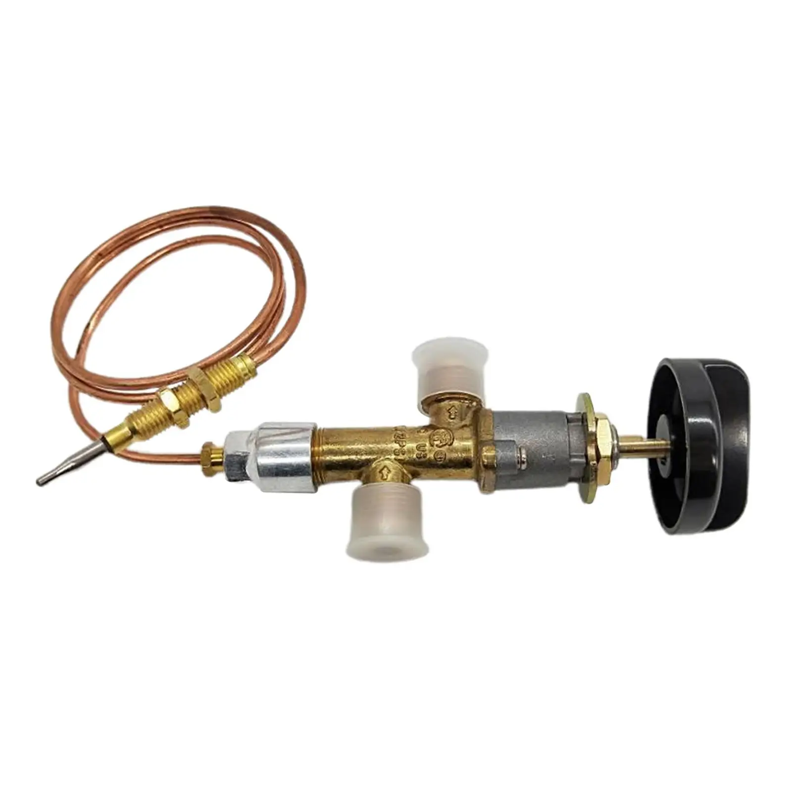 Propane Fire Pit Thermocouple Replacement 600mm Low Pressure Regulator Valve Parts for Patio Heater and BBQ Stove Oven