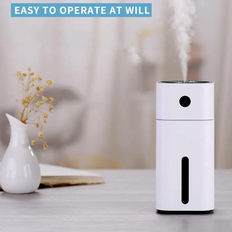 ポータブル加湿器アロマオイルディフューザー USB コールドスプレーとカラーナイトライト家庭用芳香剤車のネブライザー