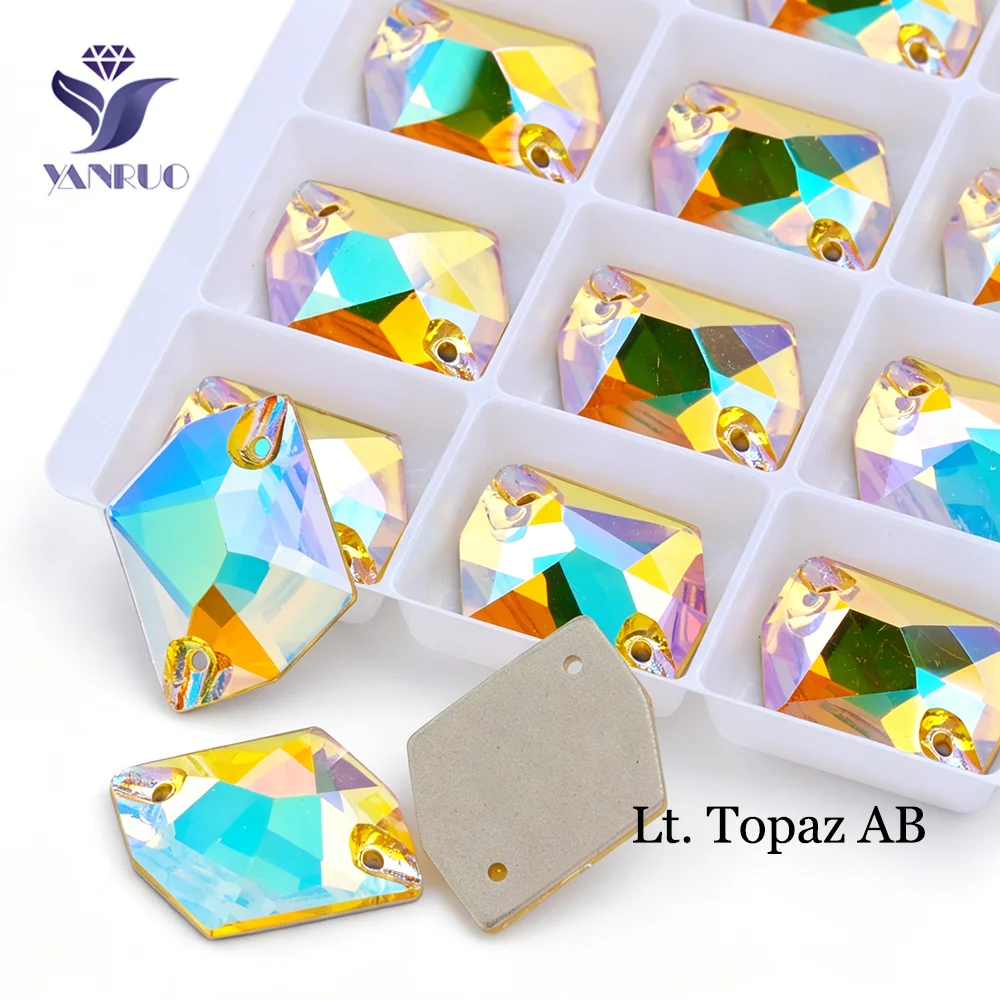 YANRUO 3265 Cosmic Plating Color AB Charms Glas Kristall Strasssteine DIY Nähzubehör für Kleidungsaccessoires – Detail 9
