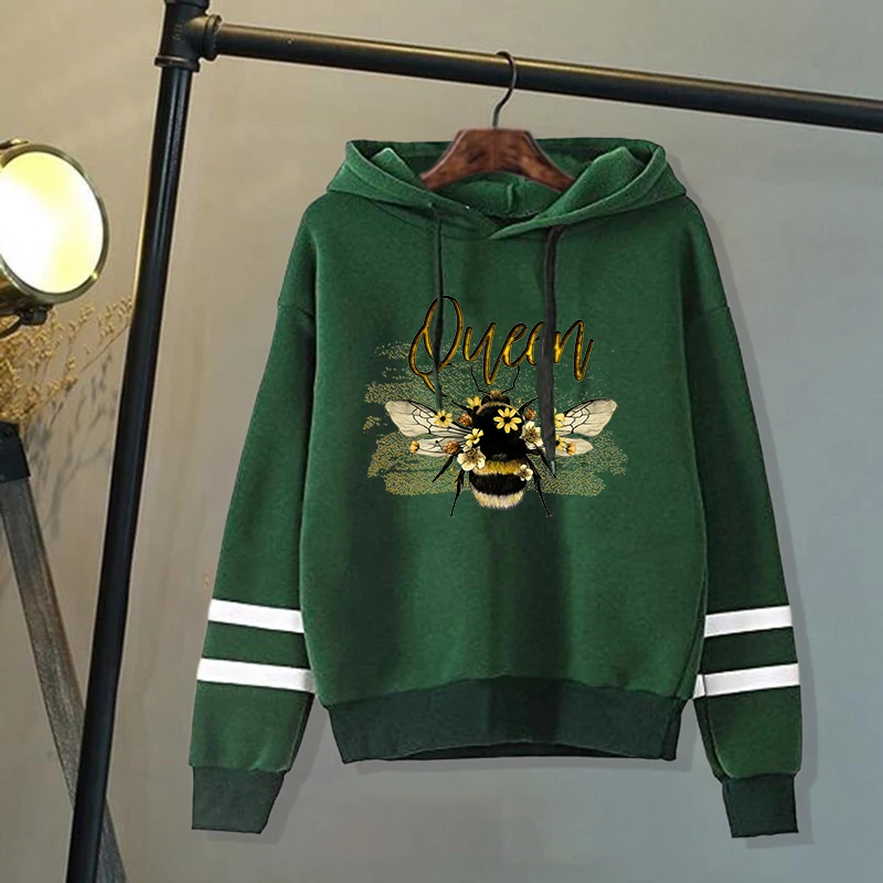 New Bee Queen Hoodies Women Men Teens Casual Personality Pullover Fashion Long Sleeve Sweatshirt