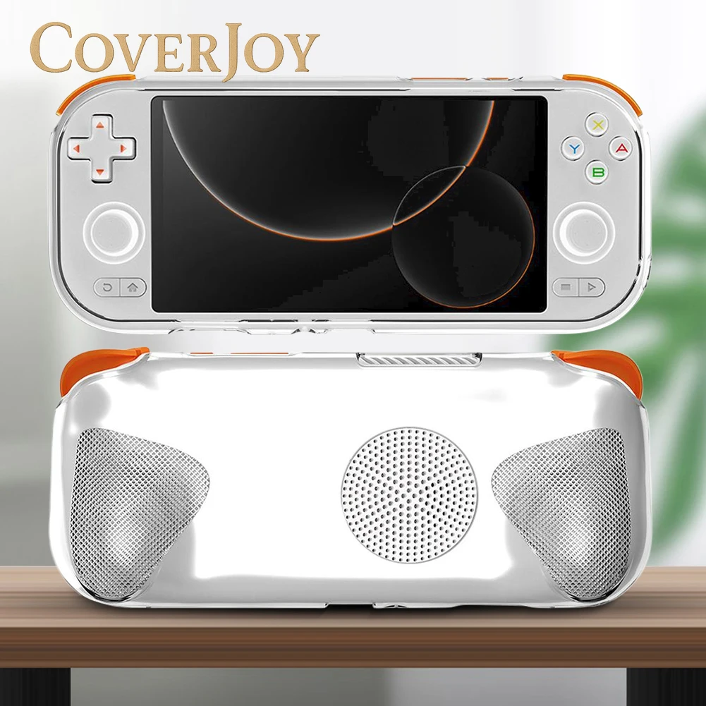 

CoverJoy Прозрачный чехол из ТПУ для игровой консоли MANGMI AIR X, противоскользящий эргономичный защитный чехол с ручкой