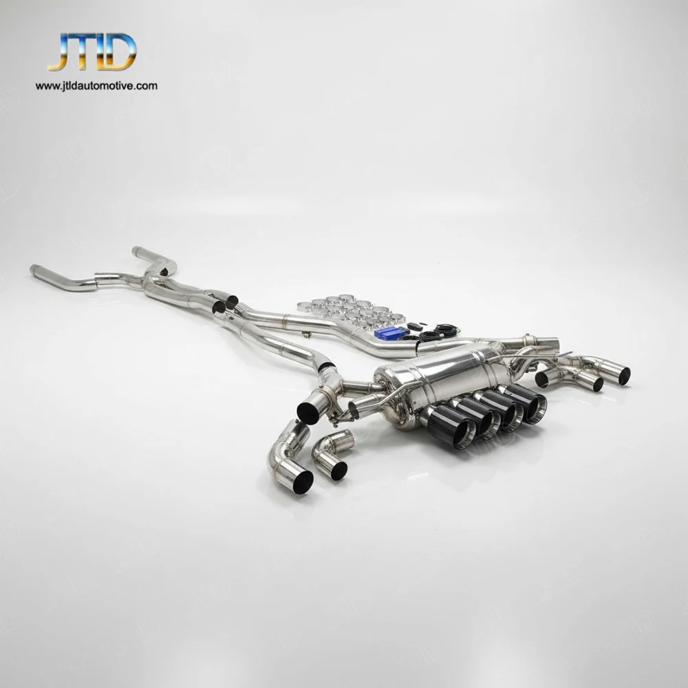 For BMW F90 M5 Competition Stainless Steel Exhaust System - Full Cat-Back Valved Performance Exhaust with Carbon Fiber Tips