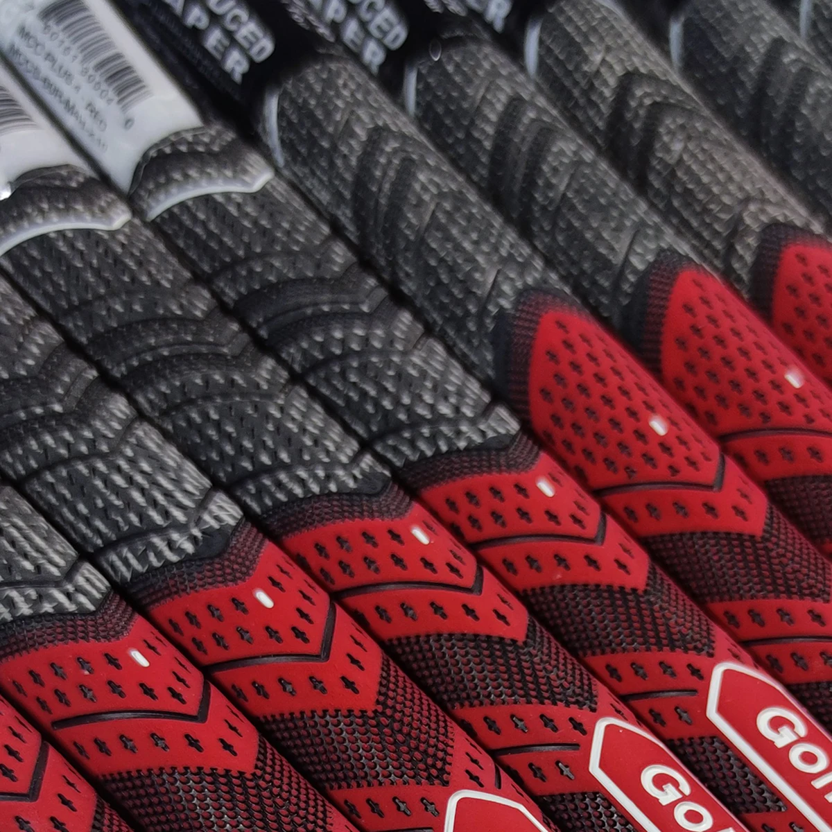 

Red MCC PLUS 4 Golf Grip Men's Rubber Golf Grips Cotton Yarn Golf Club Grips Iron and Wood Standard/Midsize Grip Universal