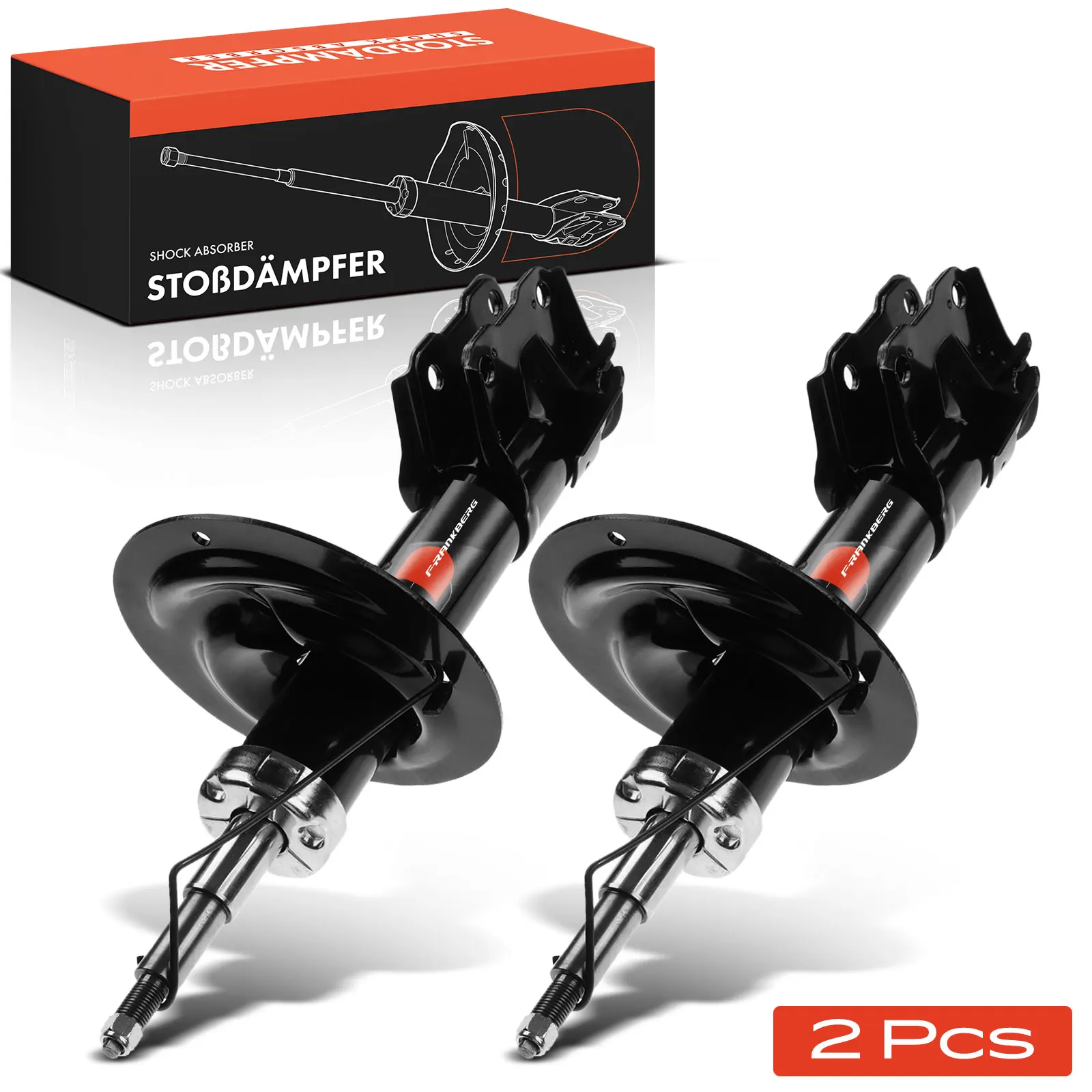 Frankberg 2x schokdemper vooras voor Volvo S40 I VS V40 stationwagen 645 VW 1999-2004 16796 334438 310838 E4965 334439 30884213