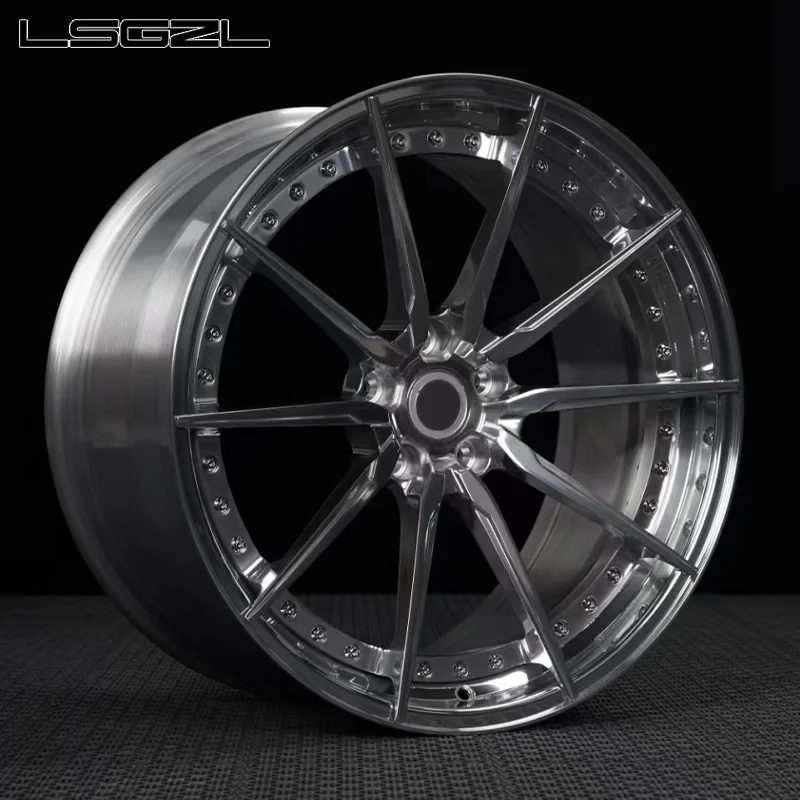 Lsgzl Forged 2-piece Custom Polish 5x114.3 5x127 5x120 for C8 AUDI RS4/5 BMW F10 M3/4 G8X 20/21 16-26 Inch  Car Wheel Rims