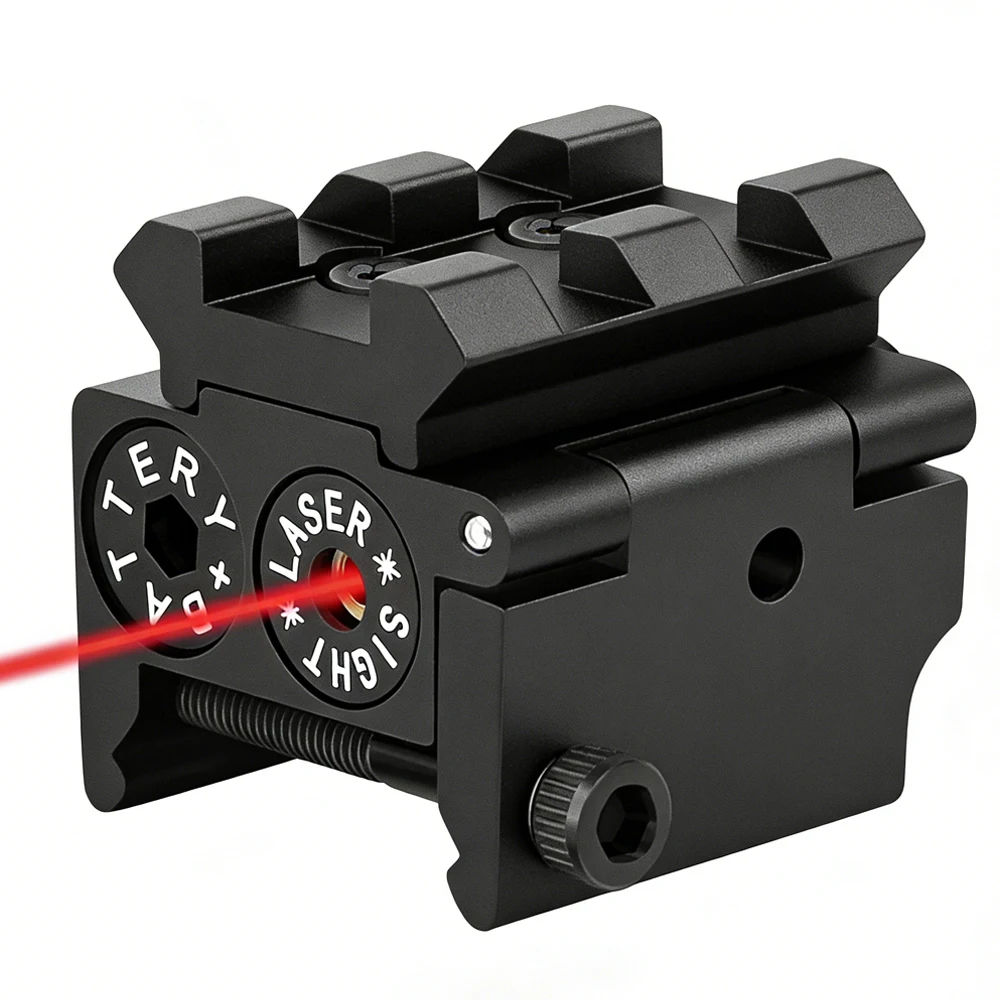 

Compact Red Laser Sight for Picatinny Rail with 20mm Rail Low-Profile Laser Sight Pistol Handgun Rifle Aisoft Hunting Gun Laser