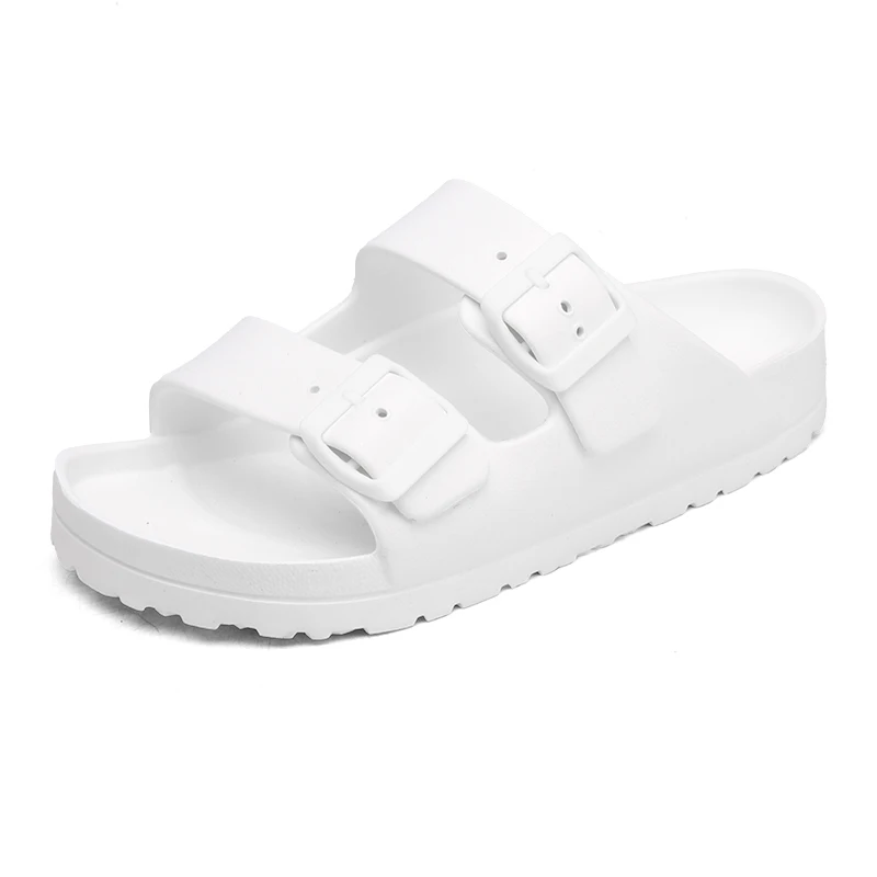 Summer Women Classic Slides Slippers Slip on Beach Sandals With Double Buckle Comfort Lightweight EVA image 6