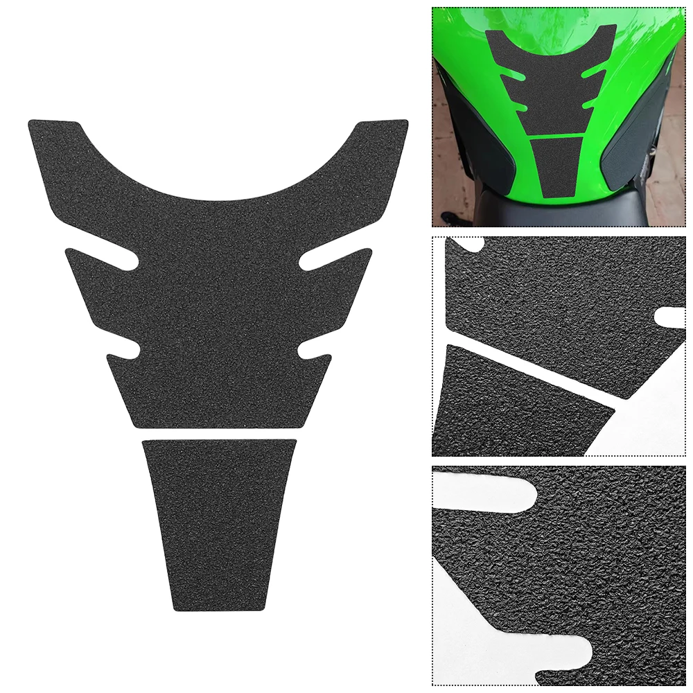 Universal Motorcycle Frosted Black Gas Fuel Oil Tank Pad Cover Protector Decals Tankpad Decoration Sticker