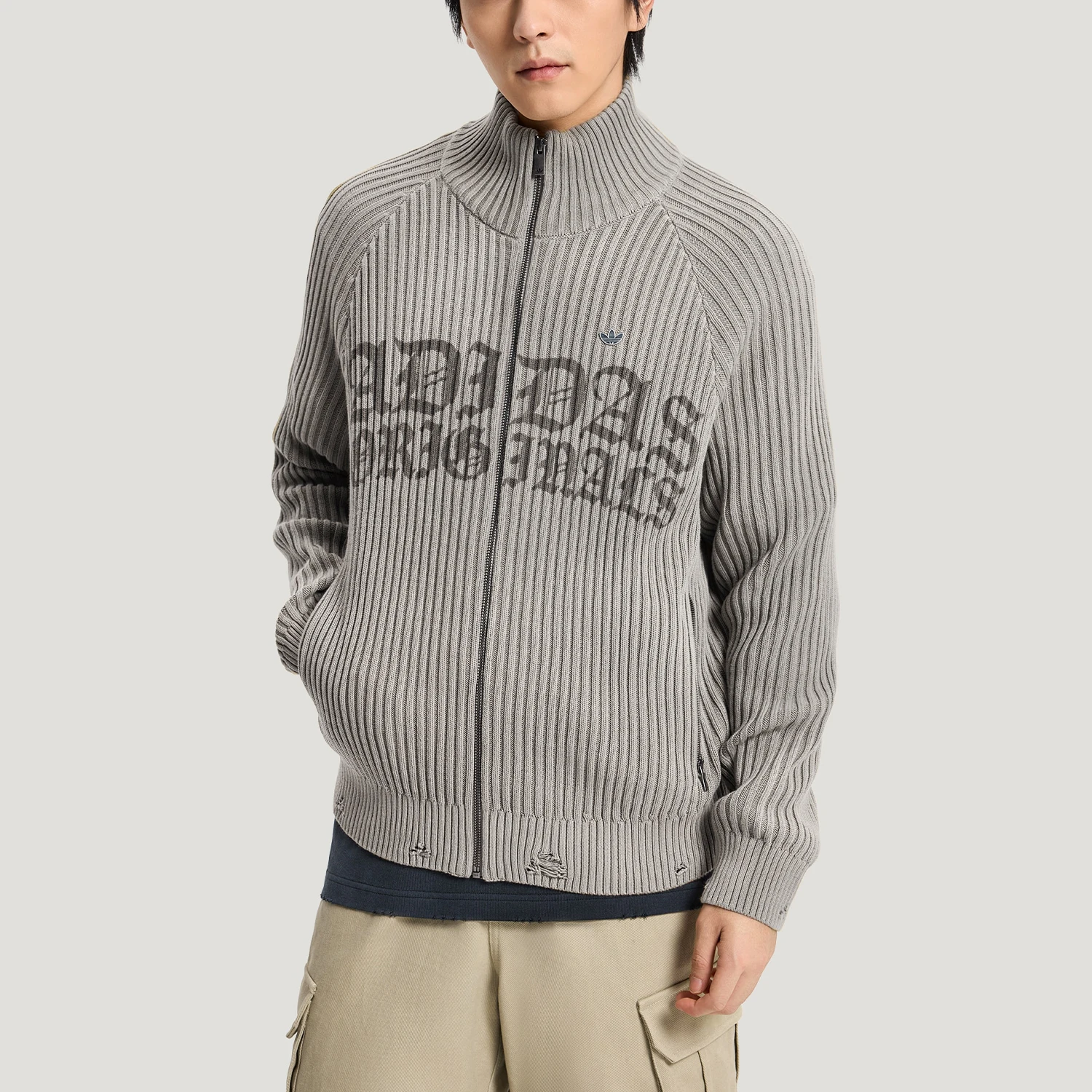 

Оригинальная мужская спортивная трикотажная куртка Adidas Trefoil свободного кроя на молнии KR5057