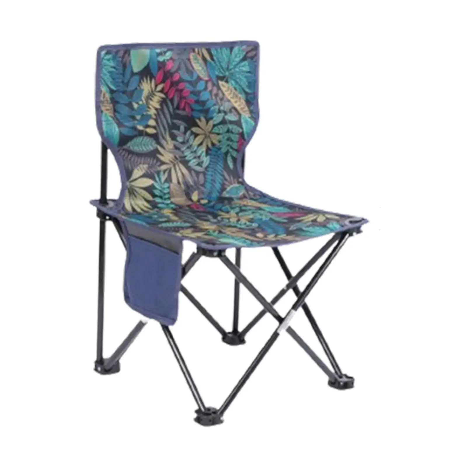 Camping Folding Chair Furniture Fishing Chair with Side Pocket Heavy Duty Beach Chair for Picnic Outdoor Garden Fishing Patio