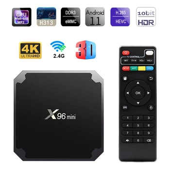 X96 Mini 4G WiFi TV Box Allwinner H313 Quad Core 2GB 64GB HDMI 2.0 4K 3D H.265 Smart Media Player Android 11.0 TV