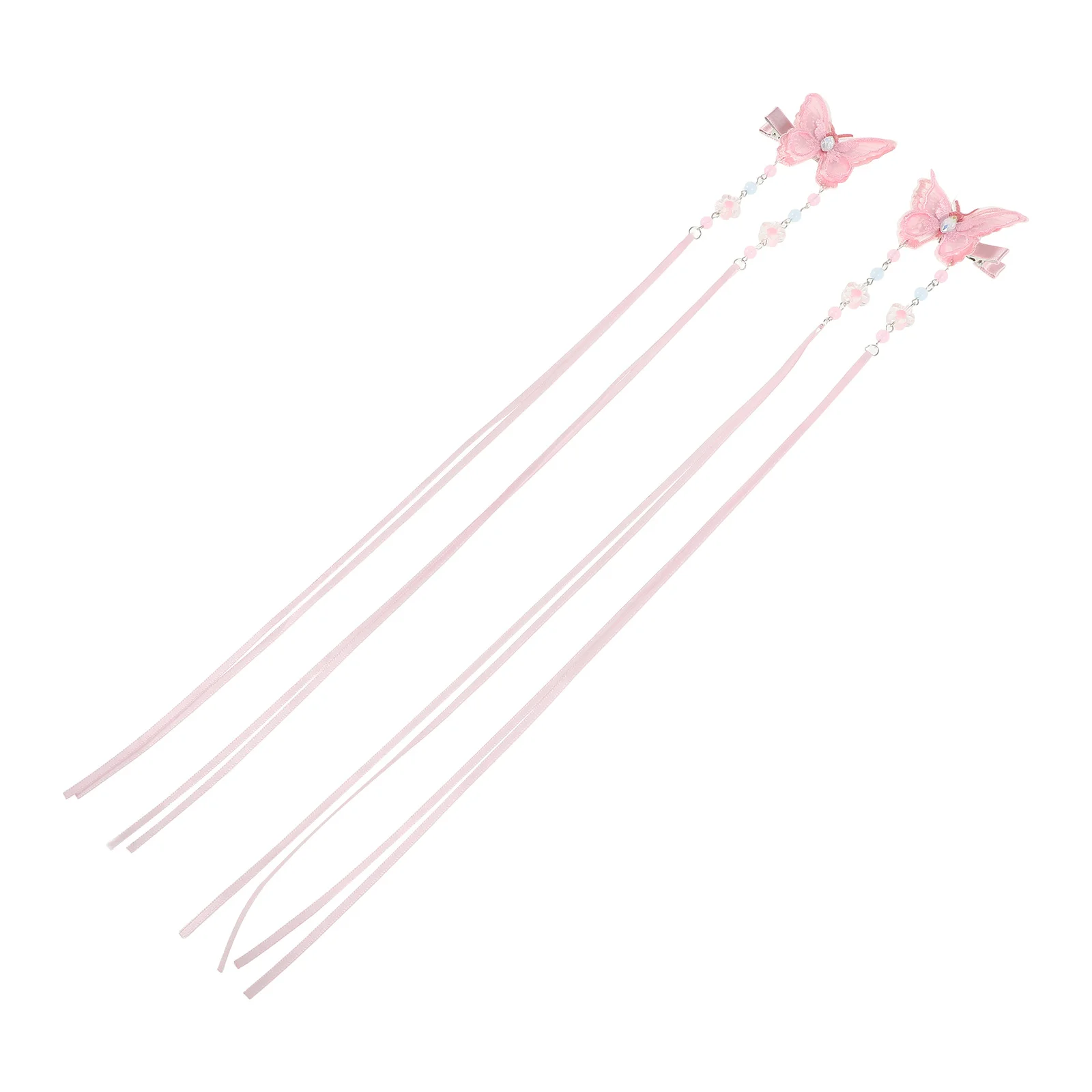 

2Pcs Hanfu Hair Accessories Chinese Tassel Hair Clips Hairpins for Women Wedding Birthday