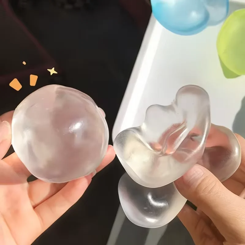 Quetschbares, formbares, transparentes Kokosöl-Quetschspielzeug, Mochi-Textur Stressabbau-Fidget-Spielzeug für Kinder & Erwachsene