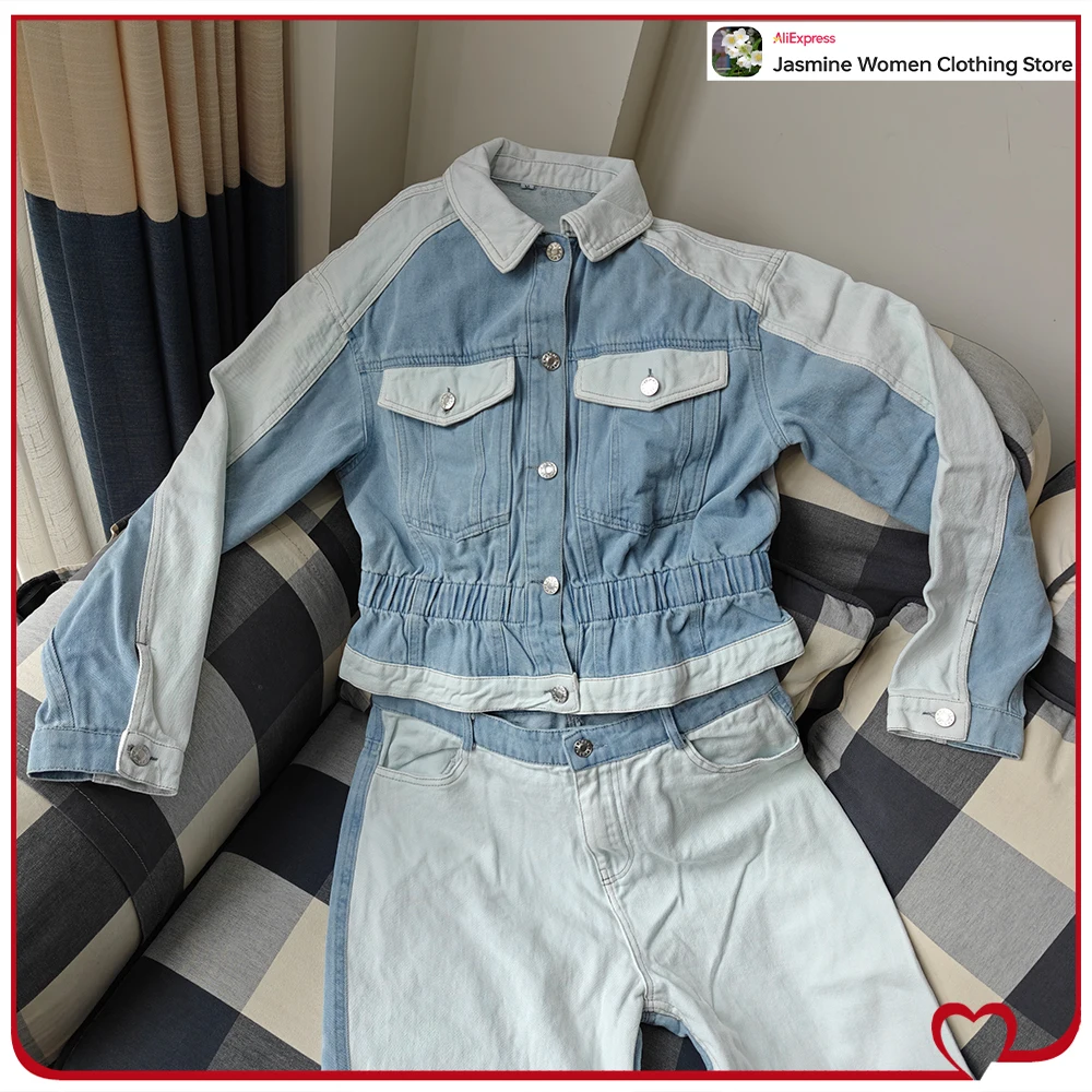 Casual Cowgirl Co-ord Sets Sty - đánh giá và giá Patchwork Jean Jacket