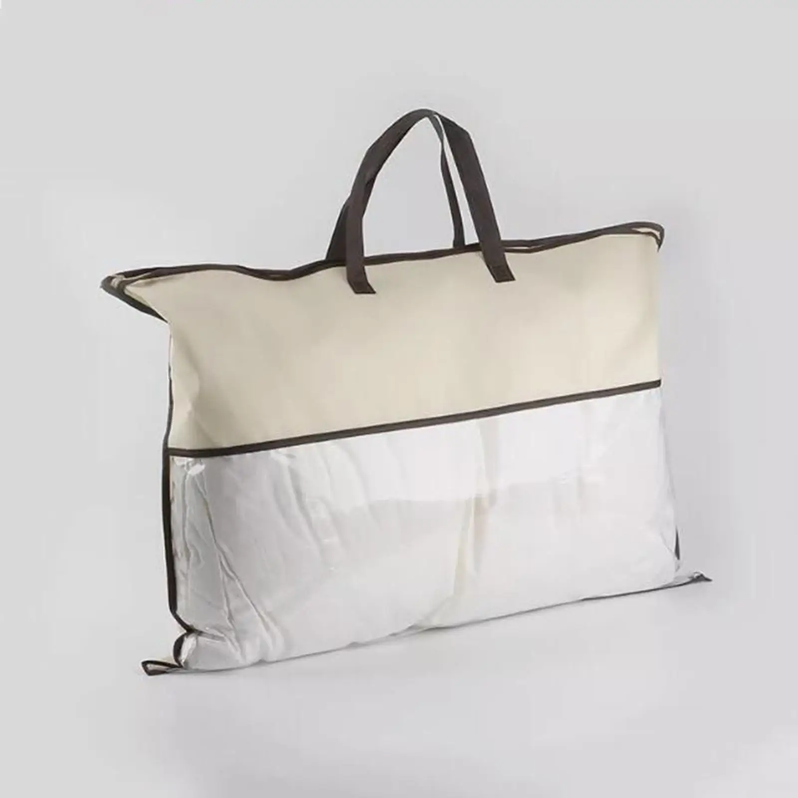Portable Bedding Storage Bag with Zipper Large Capacity Blanket Organizer Handbag for Dorm Room Travel