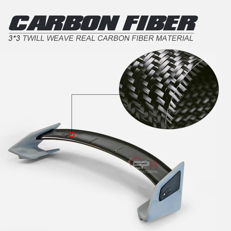 SAAR Compatible with Toyota Prius ZWV30 Modified TMK Style Carbon Fiber Spoiler Rear Diffuser GT Wing