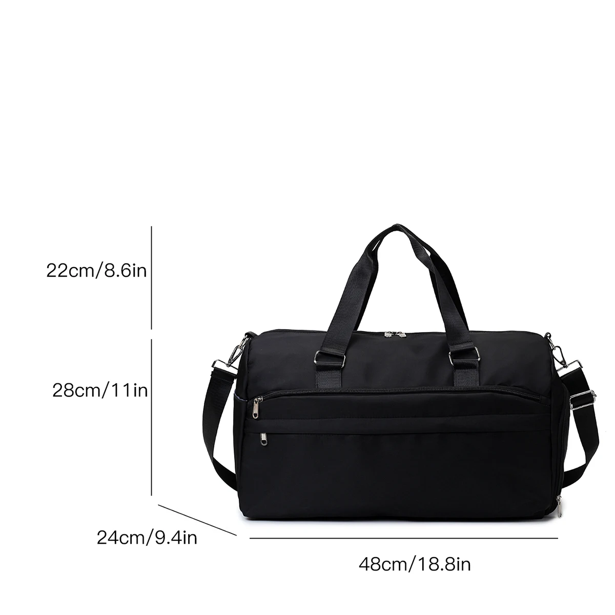 Ladies' fashionable leisure sports bag, dry wet separation fitness bag, large capacity handbag, shoulder bag