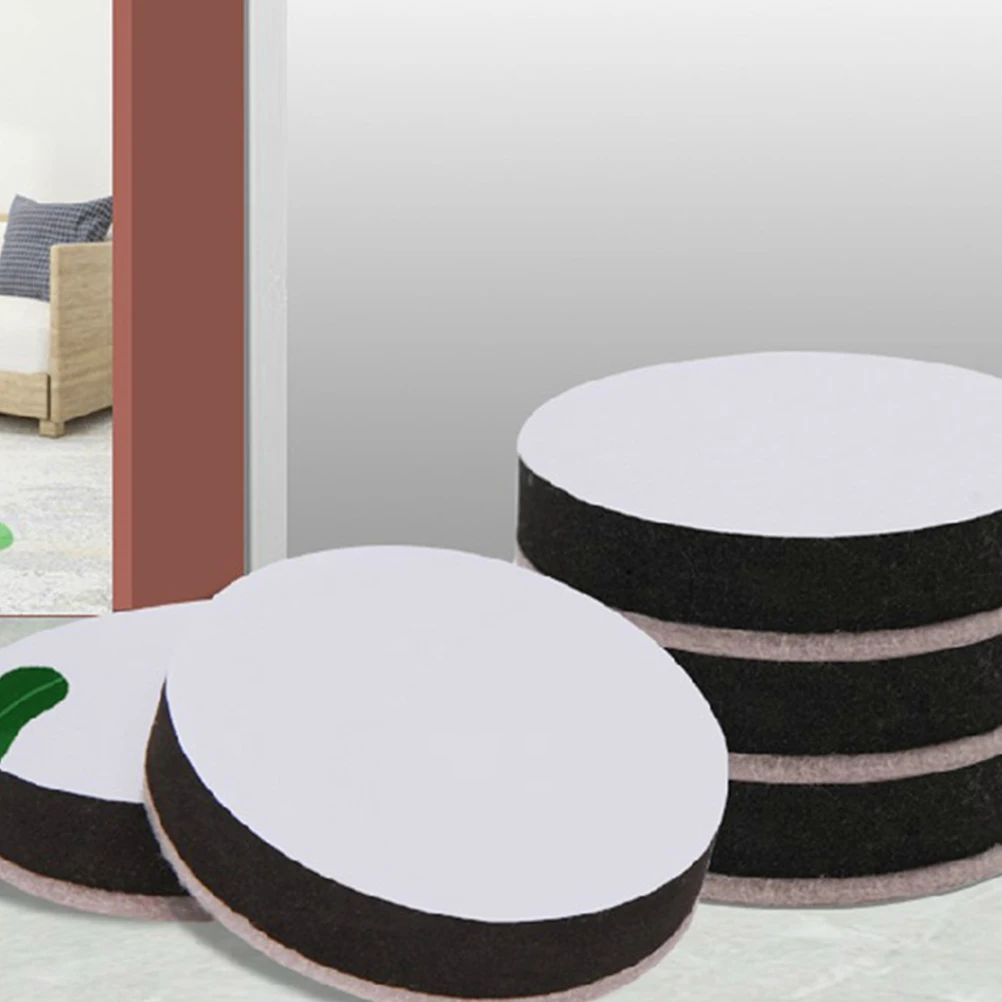 

12pcs Table Feet Pads Thicker Silent Felt Furniture Protectors Floor Wear Resistant Strong Adhesive Self Sticking Black For Home