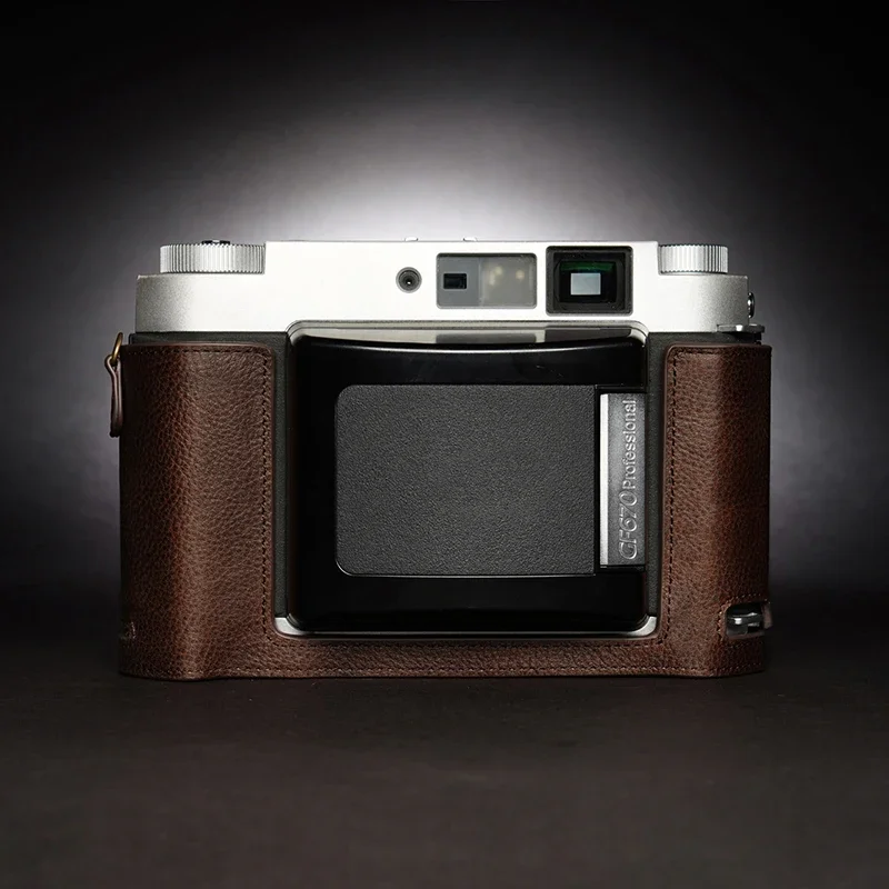 Casing pelindung kulit sapi asli buatan tangan untuk Fujifilm GF670 GF670w bssa III 667/667W tas kamera cangkang dasar casing Semi