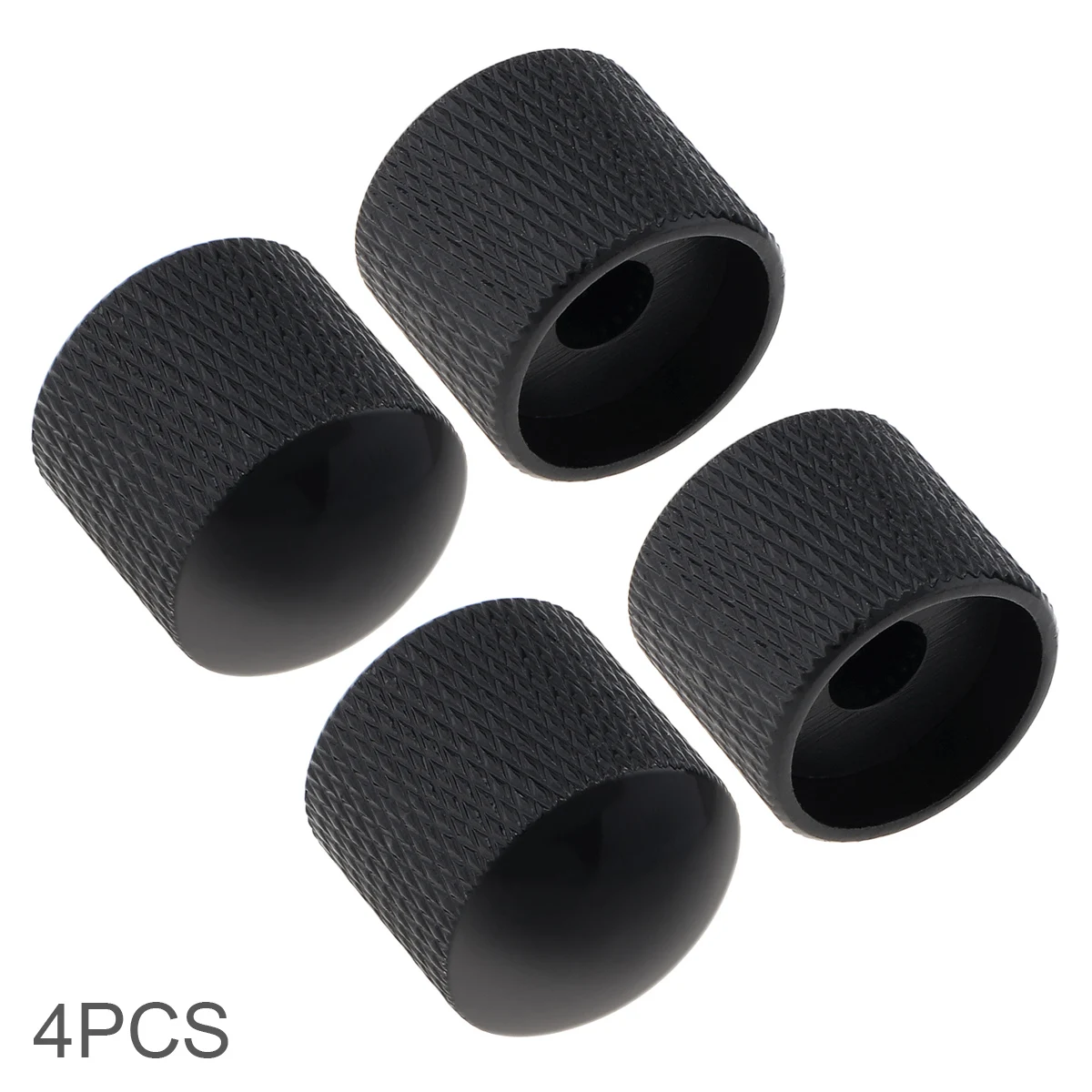 4pcs Black Metal Dome Tone Volume Knob Control Knobs for Electric Guitar Parts & Accessories