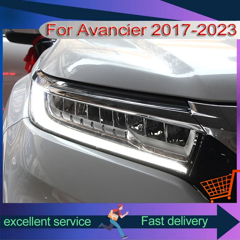 Upgrade LED Headlights For Honda Avancier 2017-2023 Modifiation Front Lamp With DRL Dynamic Turn Signal Lights Auto Accessories