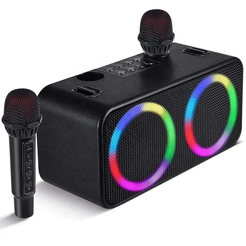 

Multifunctional Karaoke Set Bluetooth Speaker Family KTV HIFI Stereo Audio 2 Wireless Microphone All-in-One Portable Subwoofer