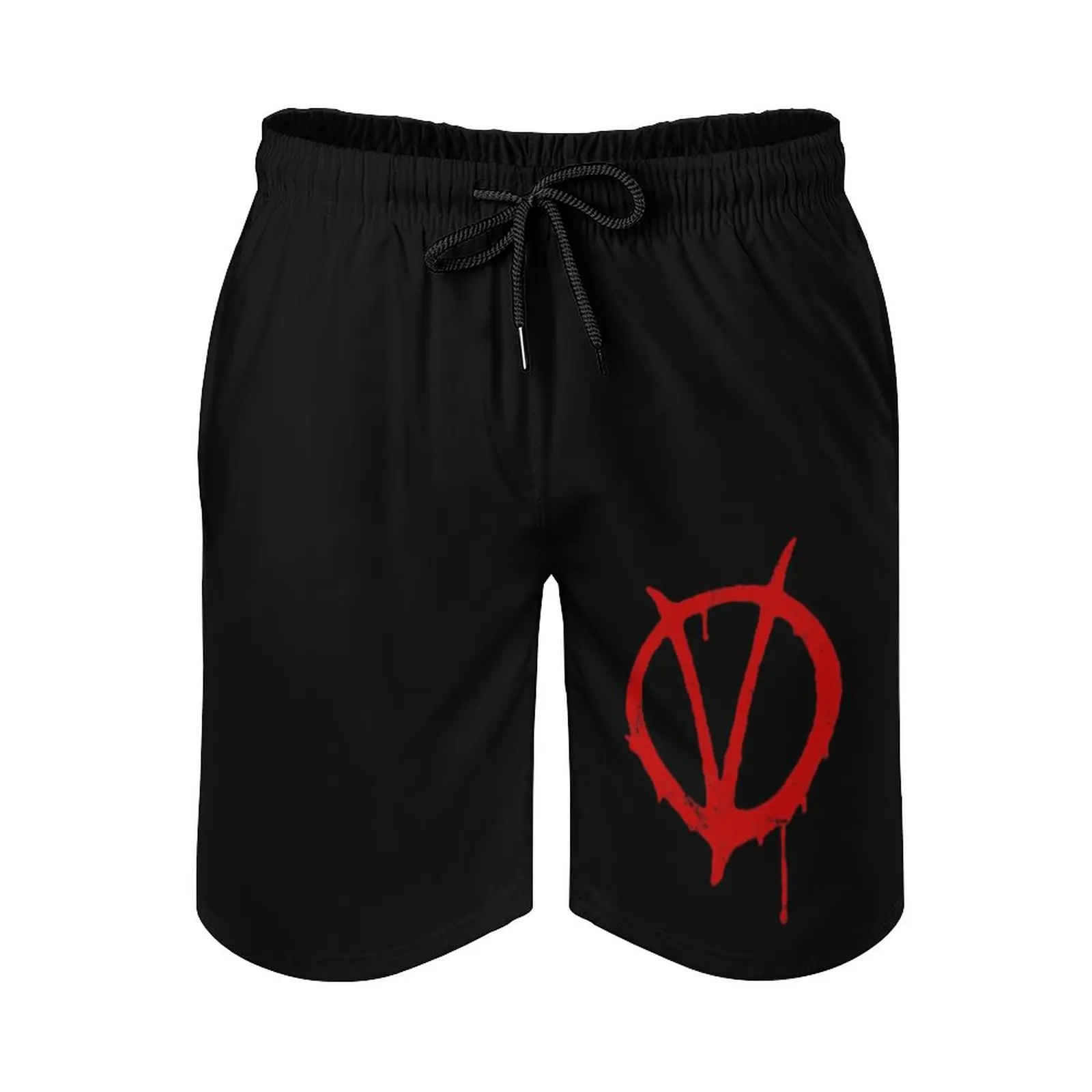 

V For Vendetta Vintage Symbol Men's Beach Shorts With Mesh Lining Surfing Pants Swim Trunks V For Vendetta V For Vendetta V