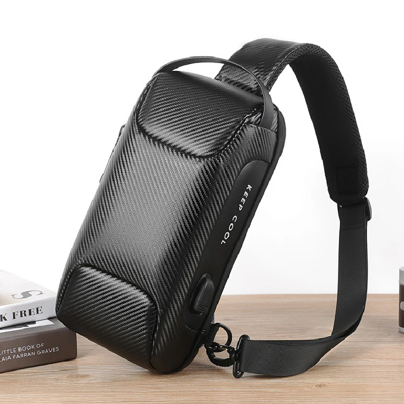 

High Quality Anti-theft Password Lock Motorcycle Bag 2022 New Fashion Riding Crossbody Bags With USB Charging Unisex Chest Bags