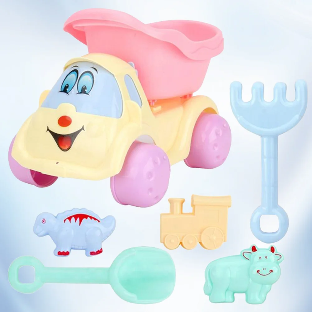 Ensemble de jeu de plage pour enfants, 7 pièces, outils de sable en plastique de qualité supérieure, pelle créative, camion à benne basculante, amusant pour les jeux de plage en plein air, jouets de jeu de sable