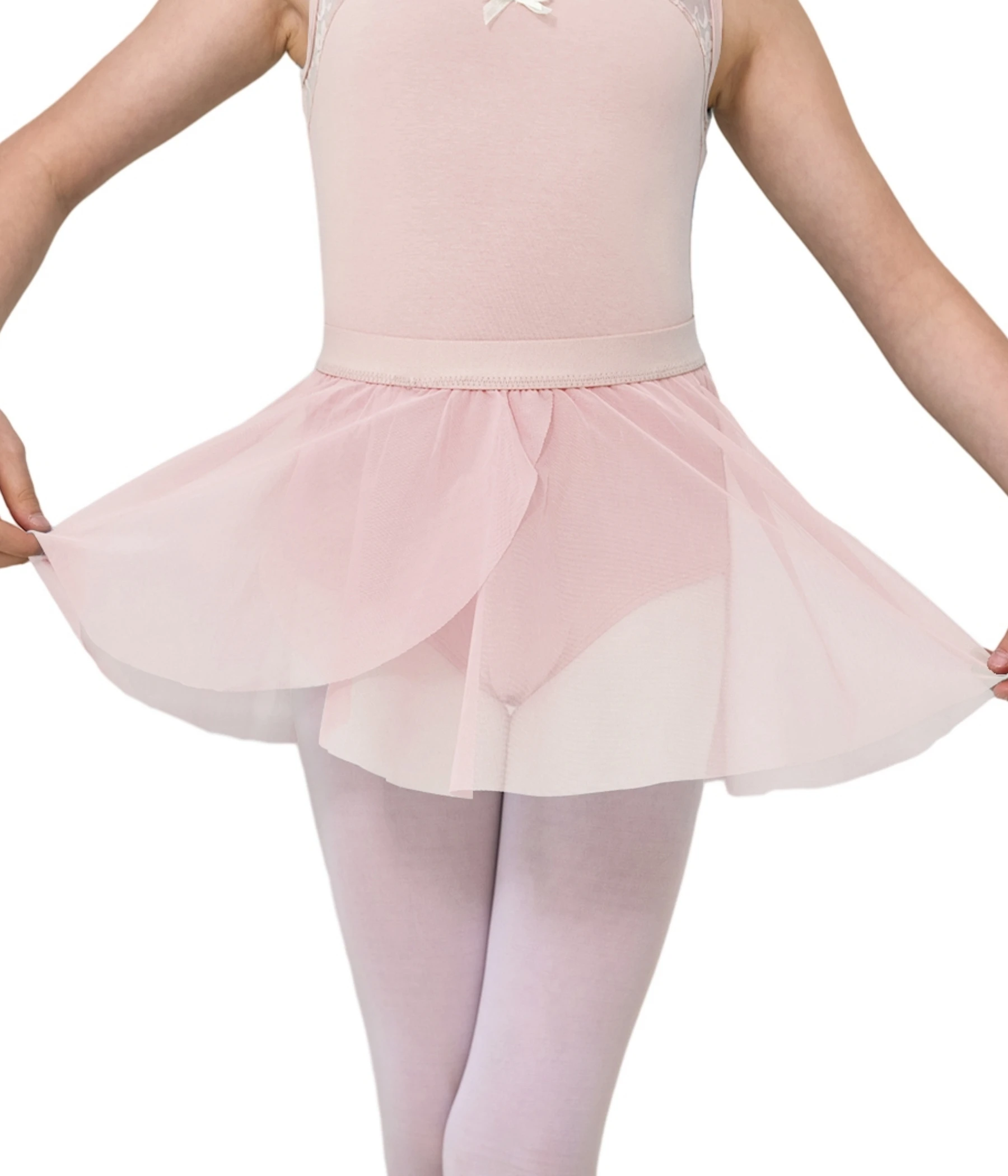 Girls Ballet Skirt Dance Skirts with Elastic Waistband Pull On Skirt Mesh Ballet Dress for Kids