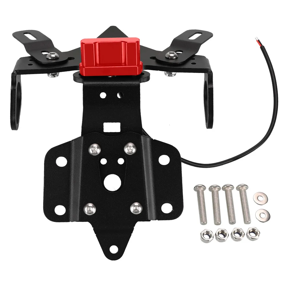 For Yamaha MT-07 MT07 2013-2022 2023 2024 Motorcycle Aluminium License Plate Holder Tail Tidy LED Light Fender Eliminator Kit - view 4