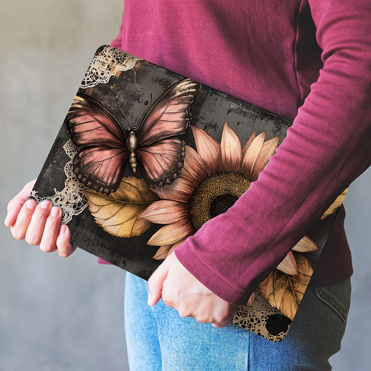 

2Pcs Vasin Laptop Lightweight Stickers - Scratch Resistant, Waterproof and Non-Reusable Protective Case with Vivid Butterfly and